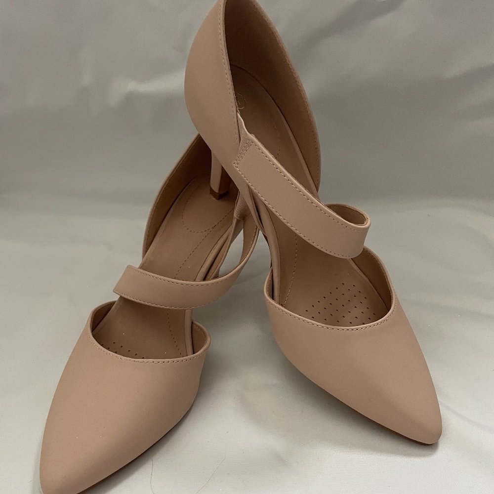 Diagonal Strap Closed Toes High Heels